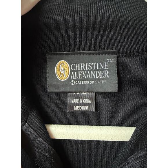 NWT Christine Alexander Full-Zip Mock Neck W/ Crystalized Swarovski Rhinestones - Picture 4 of 10